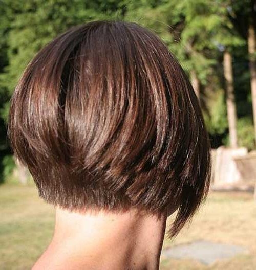 2021 Popular Short Inverted Bob Haircut Back View