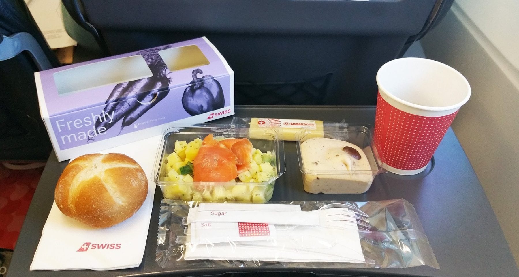 swiss airlines inflight meal review