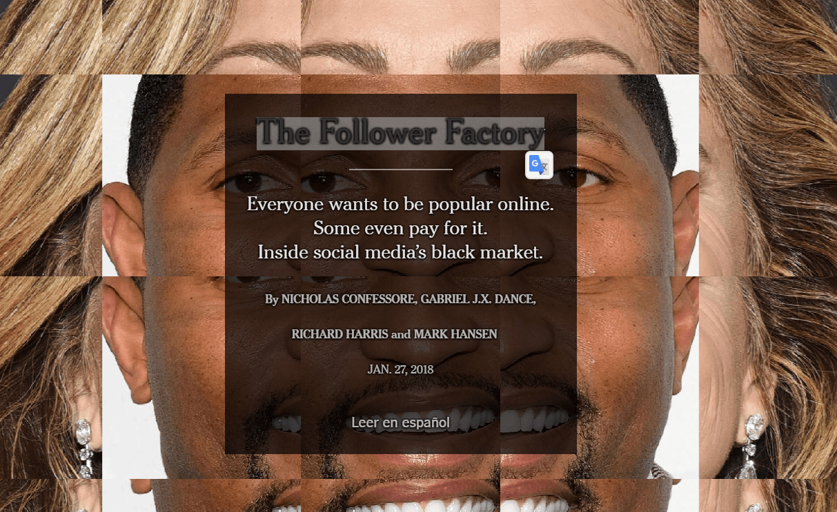 NYT „The Follower Factory“