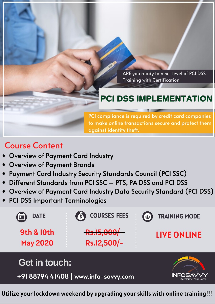 PCI DSS Implementation Certification Infosavvy
