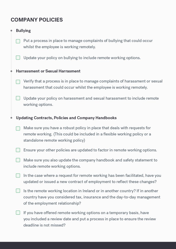 Remote Working Checklist