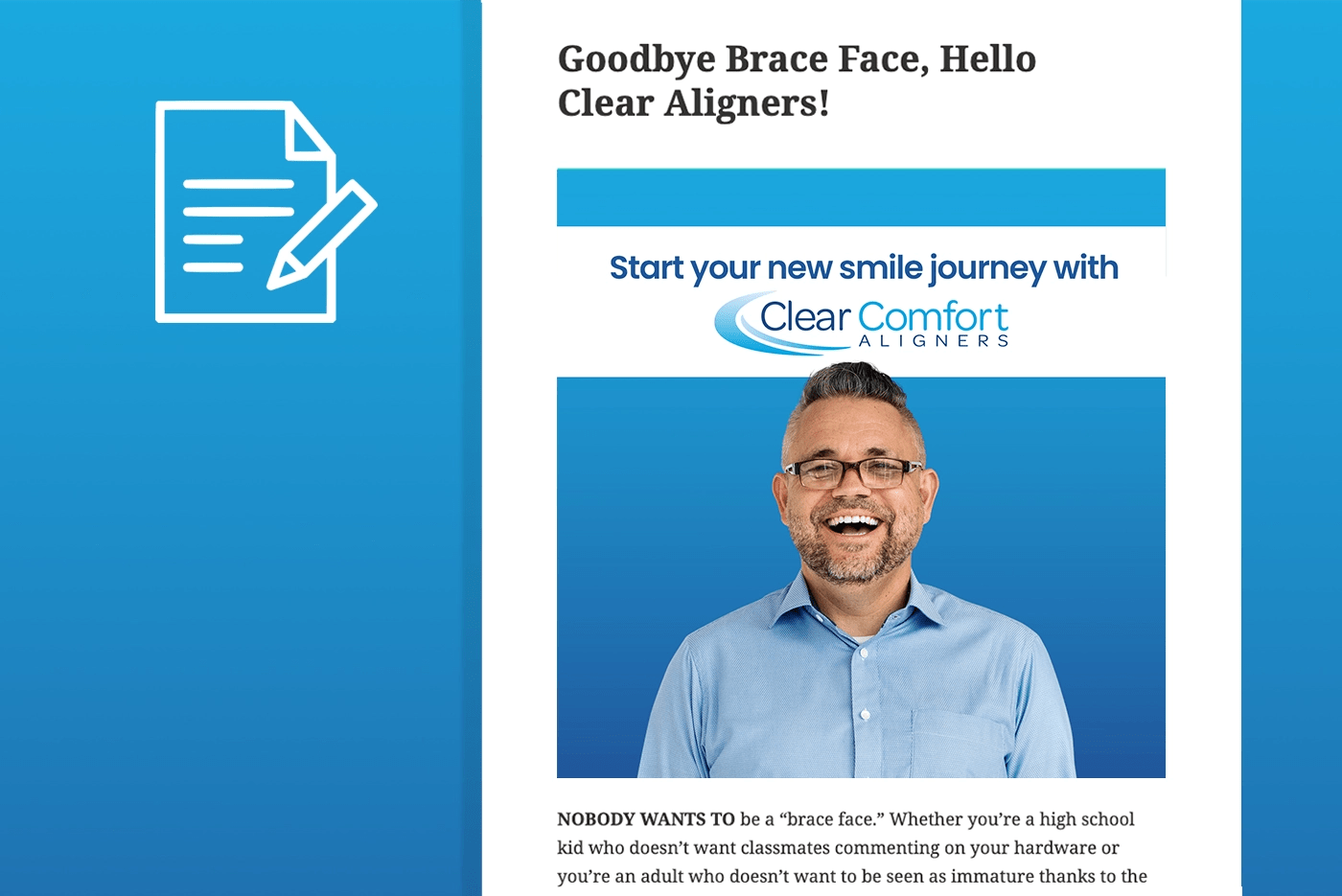 Clear Comfort Aligners Marketing Kit Download