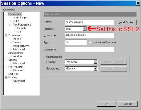 SecureCRT for Windows — NRAO Information