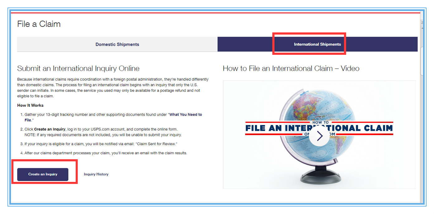 How to File an International Claim on 