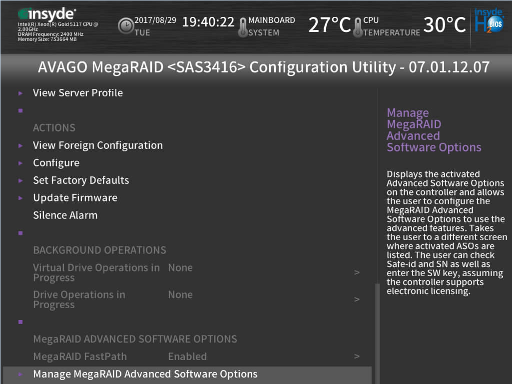 Importing RAID Configuration (Avago SAS3416) FusionCube 1000H & 1000D