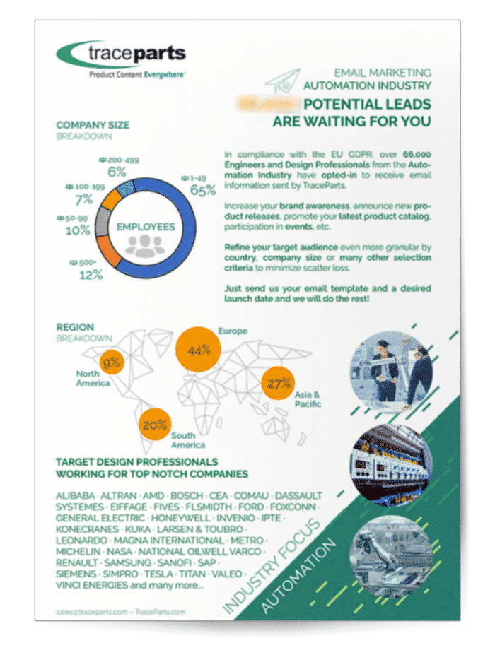 Target engineers in the Automation Industry TraceParts