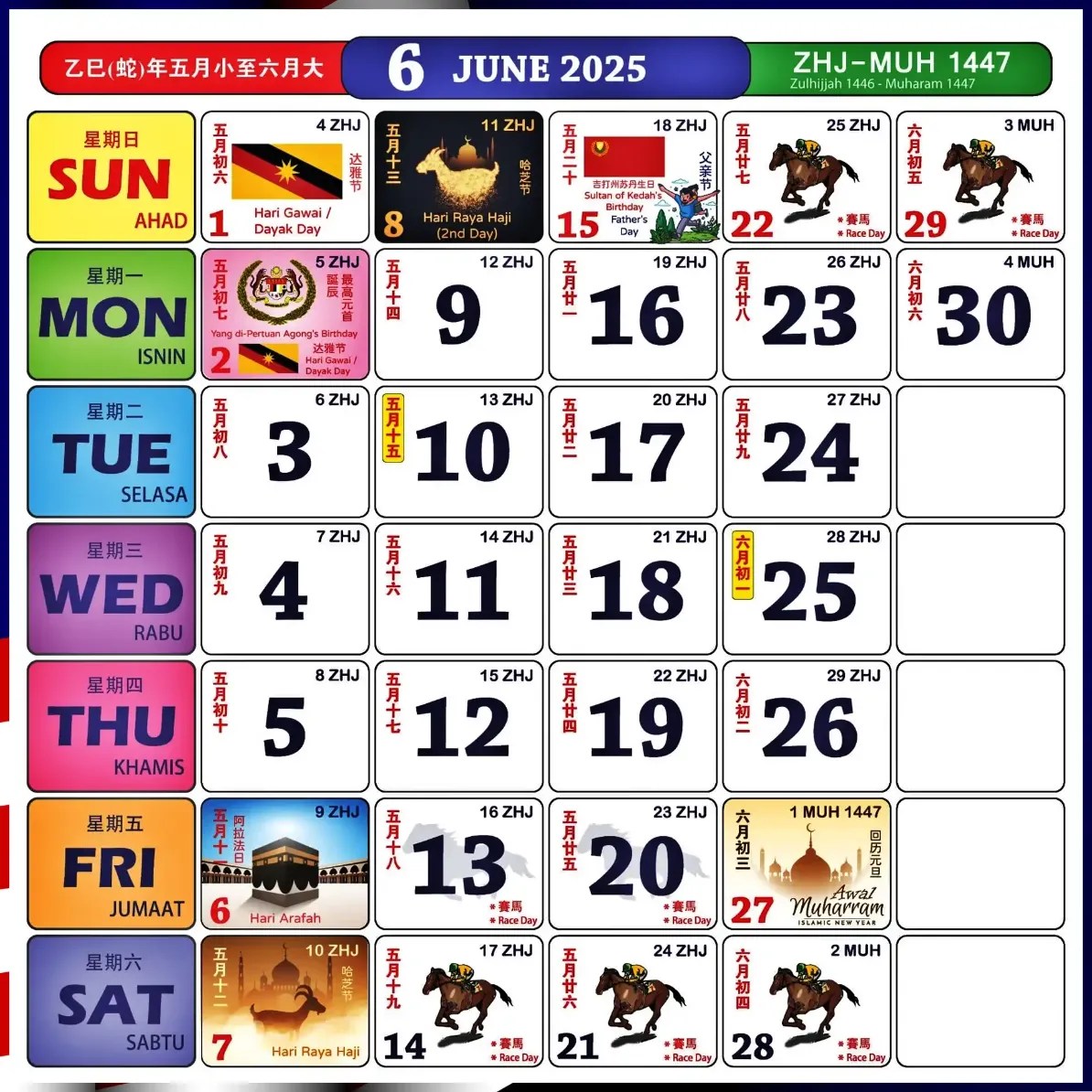 Kalendar 2025 Tarikh Cuti Umum & Cuti Negeri Malaysia Kalendar 2025 Tarikh Cuti Umum & Cuti Negeri Malaysia