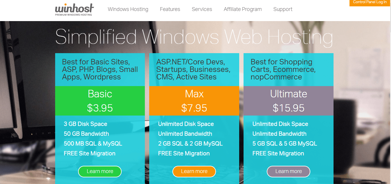 Top 10 windows or asp web hosting providers