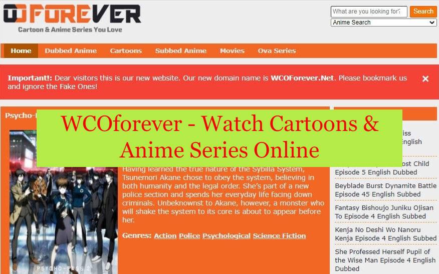 WCOforever Watch Cartoons & Anime Series Online