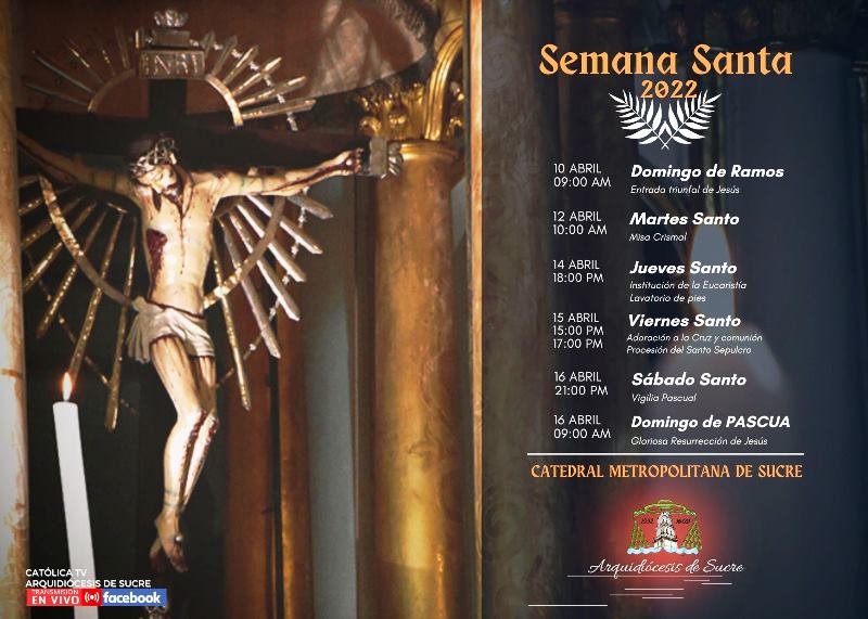 Programa de Semana Santa 2022 en Sucre