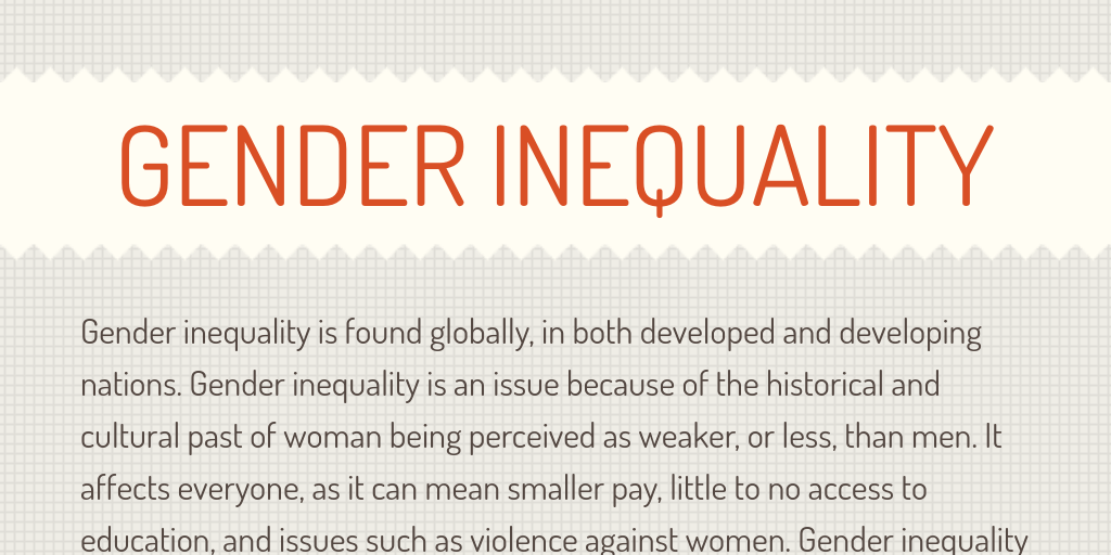 Gender inequality by 4351 Infogram