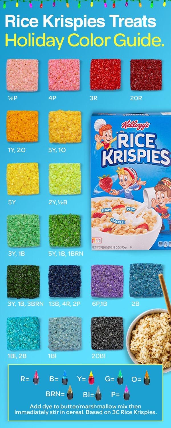 Visual Rice Krispies Treats Color Guide Infographic.tv Number one