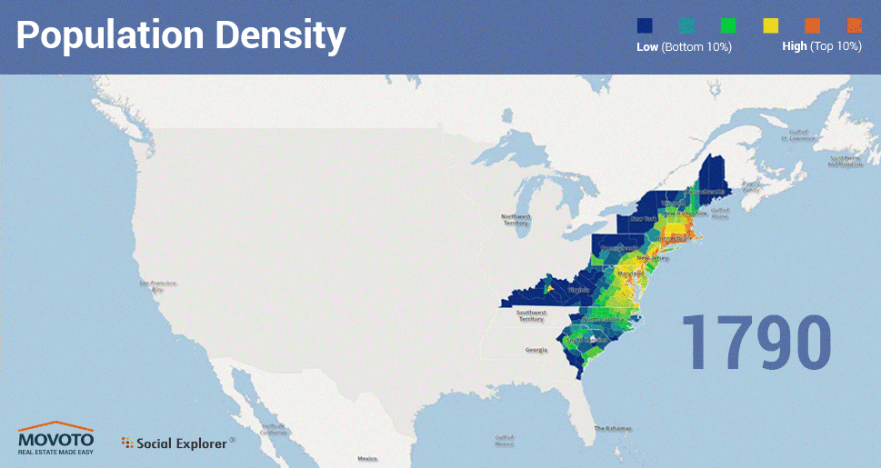Map U.S Population changes Infographic.tv Number one infographics