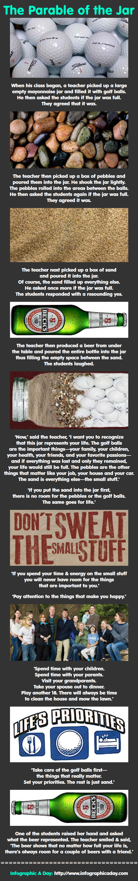 The Parable of the Mayonnaise Jar Infographic A Day