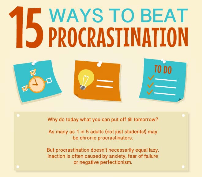15 Ways to Beat Procrastination [Infographic]