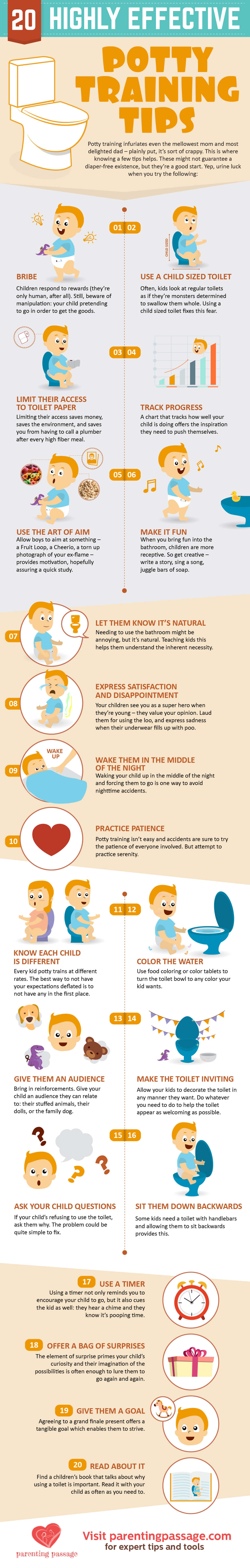 20 Highly Effective Potty Training Tips [Infographic]
