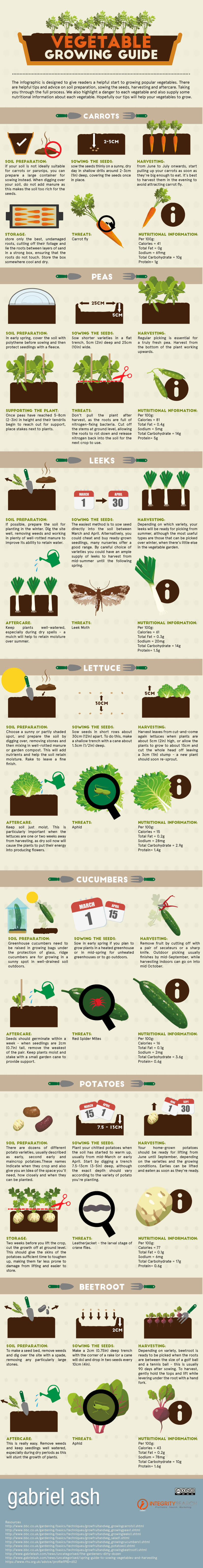 Vegetable Growing Guide [Infographic] – ecogreenlove