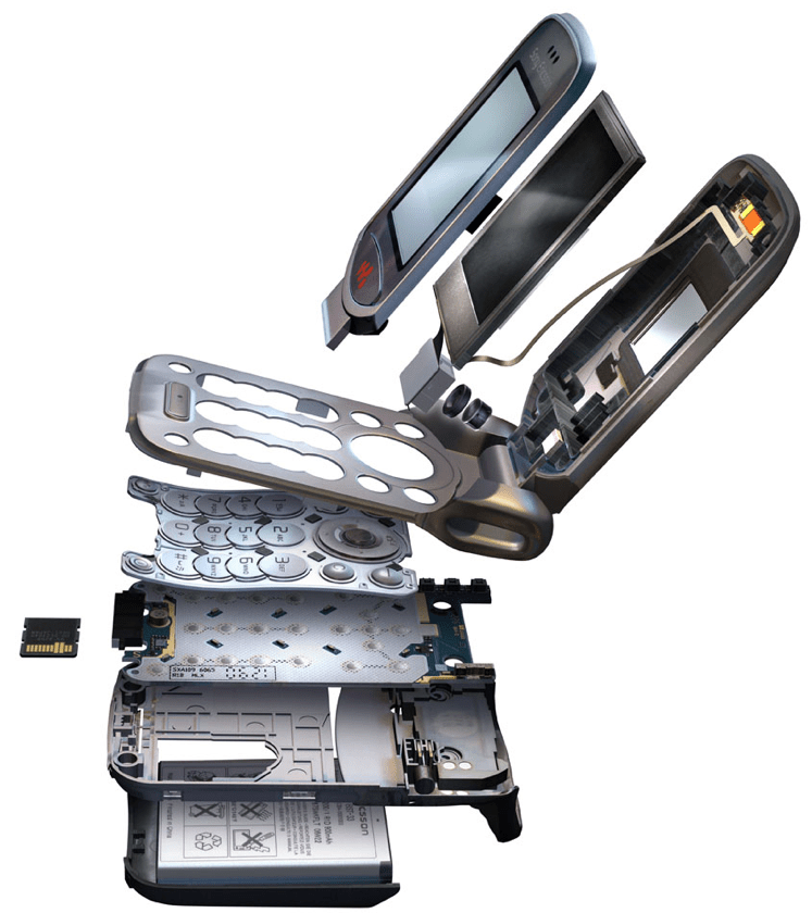 Exploded Cellphone WIRED IGW