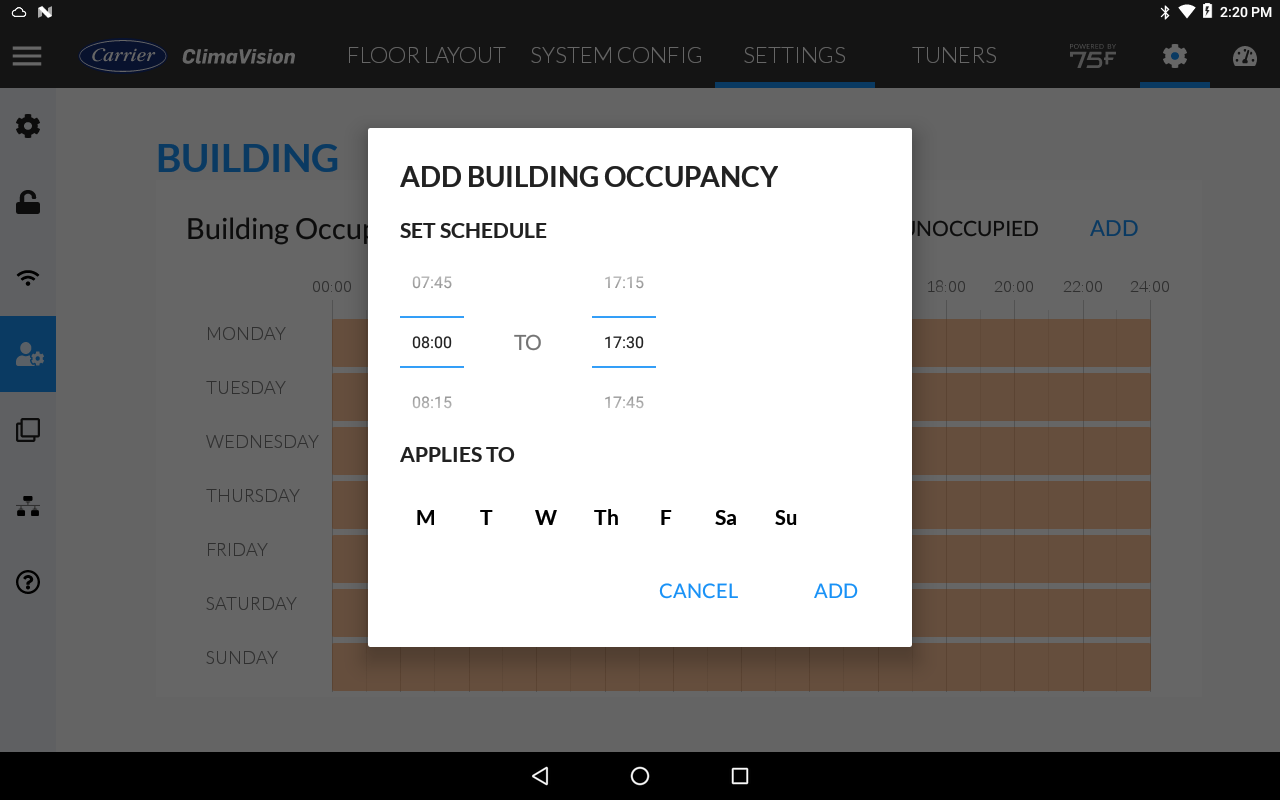 Standalone CCU Operation – ClimaVision
