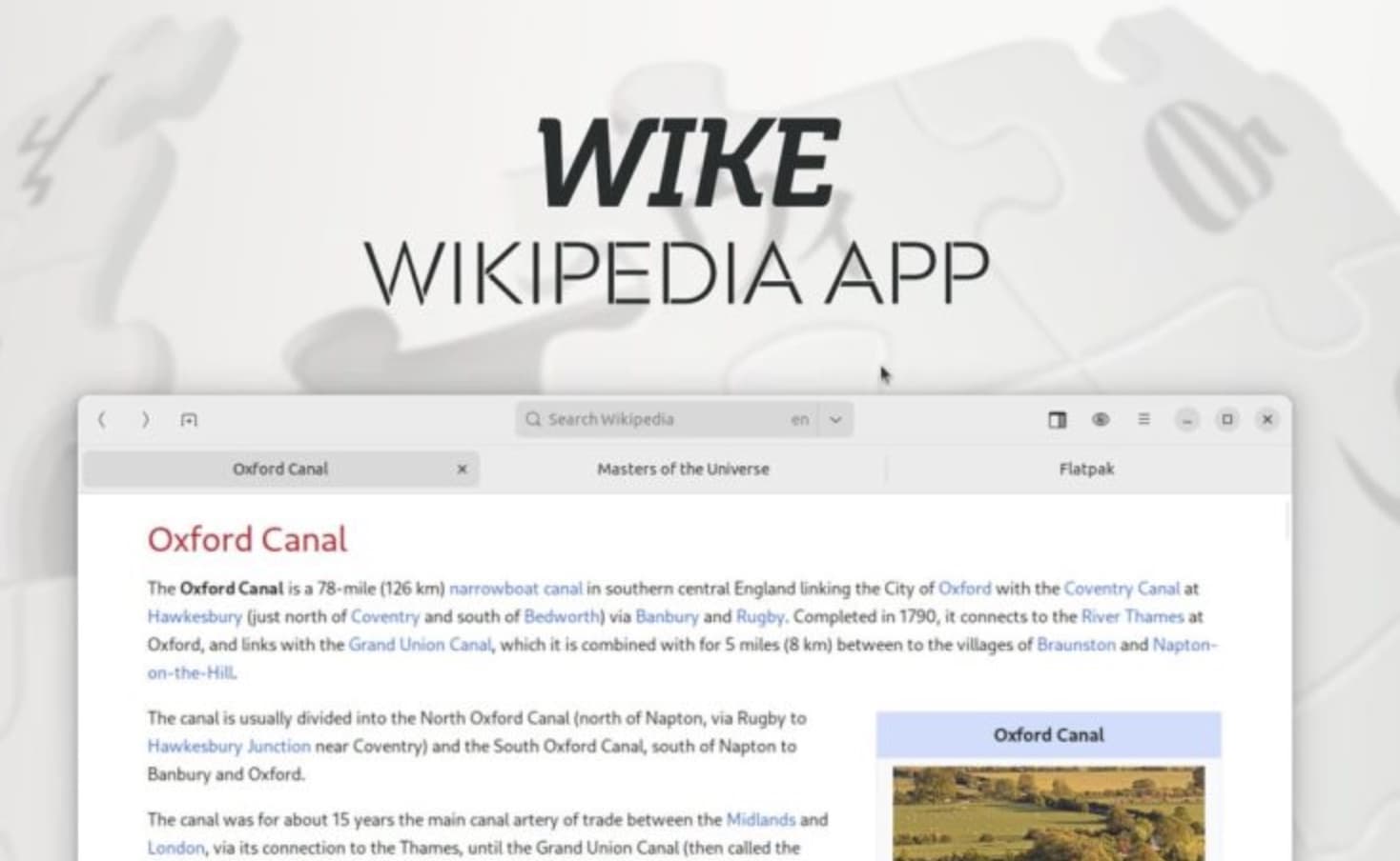 Découvrez Wike une application Wikipédia pour bureau Linux