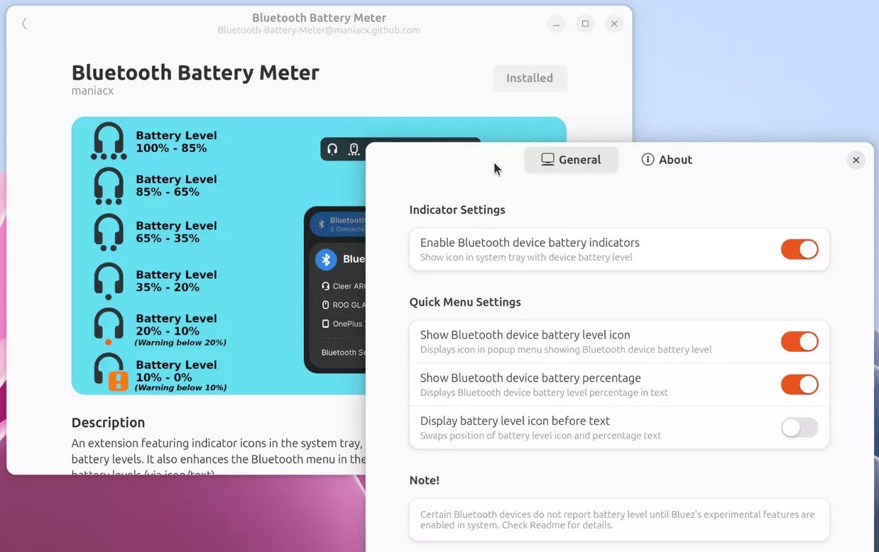 Ajoutez le niveau de batterie Bluetooth aux réglages Linux