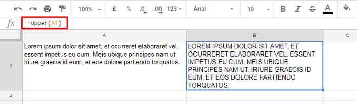 Change Text to Upper, Lower, Proper, or Sentence Case in Google Sheets