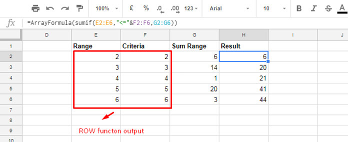 Normal and Array Based Running Total Formula in Google Sheets