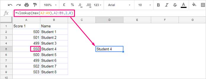 Vlookup in Max Rows in Google Sheets All About Max Values in Lookup