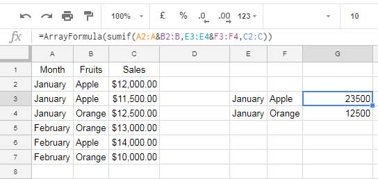 Sumifs Array Formula Expanding Issue and Alternatives in Google Sheets