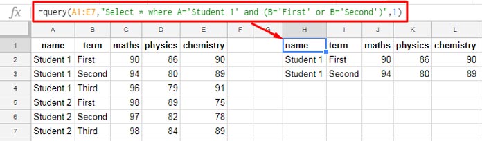 And, Or, and Not in Google Sheets Query [How to]