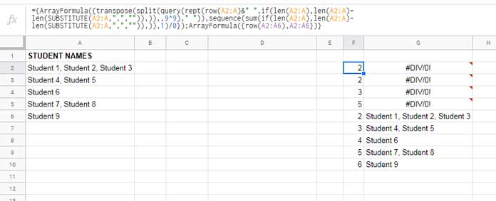Count Words and Insert Equivalent Blank Rows in Google Sheets