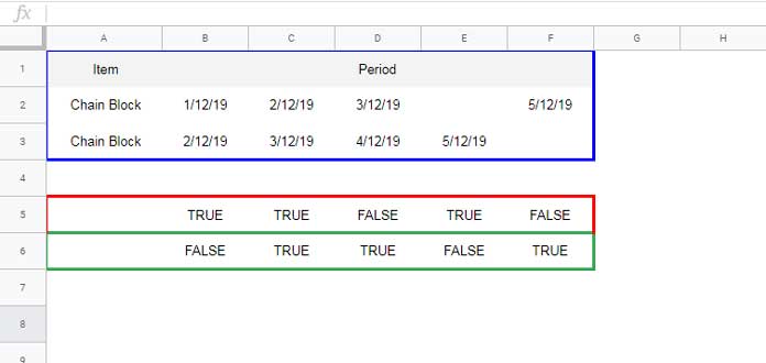 Compare Two Rows and Find Matches in Google Sheets