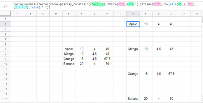 Insert Blank Rows Using a Formula in Google Sheets