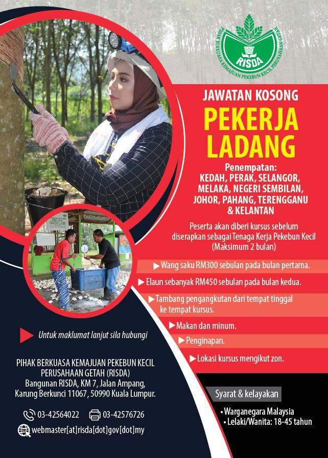 Jawatan Kosong Risda • Jawatan Kosong Terkini
