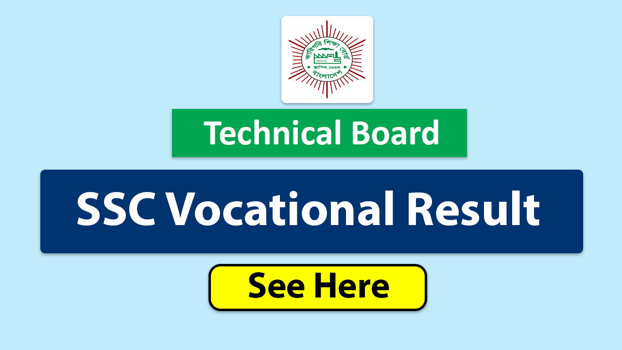 SSC Vocational Result 2023 [Technical Board]