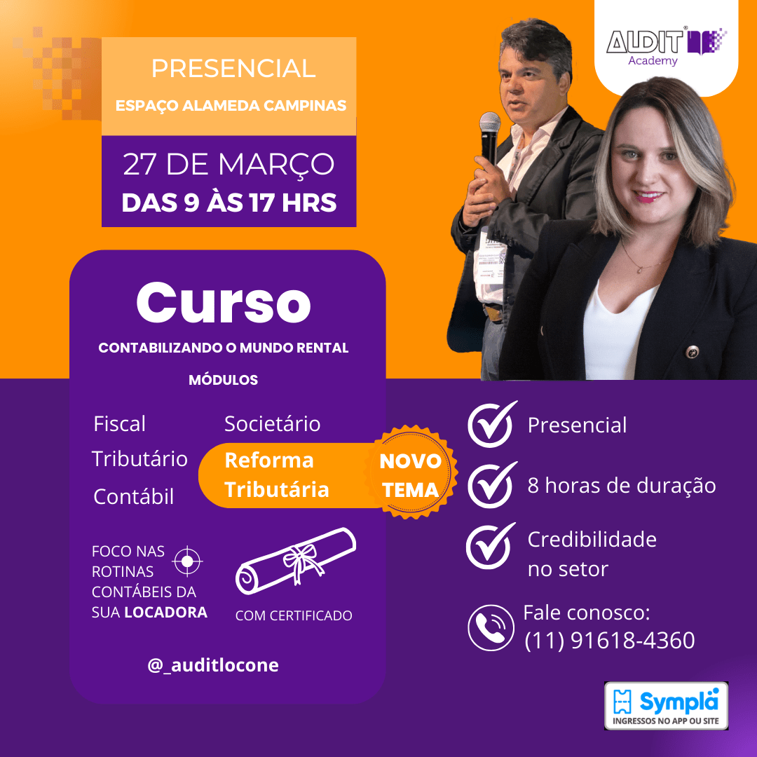 Curso Contabilizando o Mundo Rental 15° turma INFO RENTAL