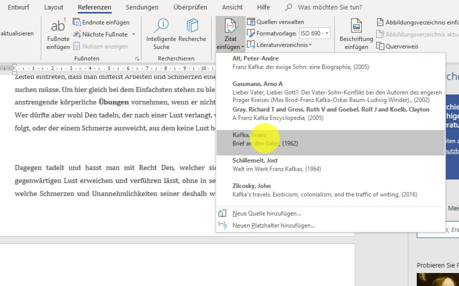 Zitat Einfugen Word Leben Zitate