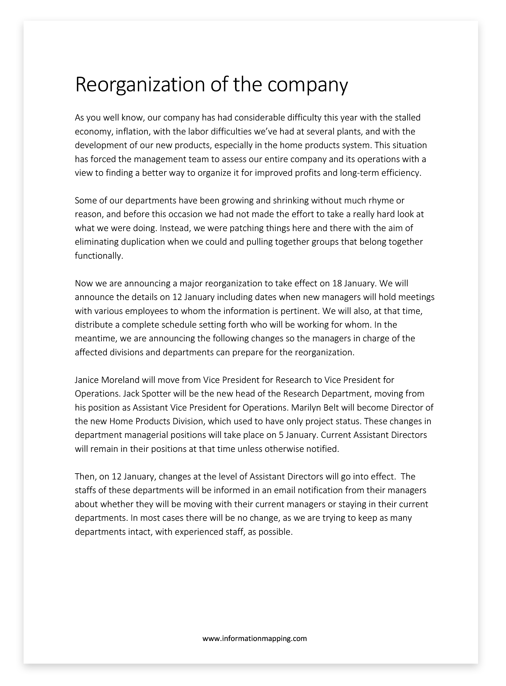 The Information Mapping Methodology