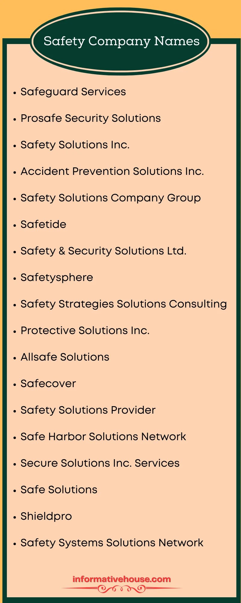 550+ Unique Health and Safety Company Names Ideas Informative House