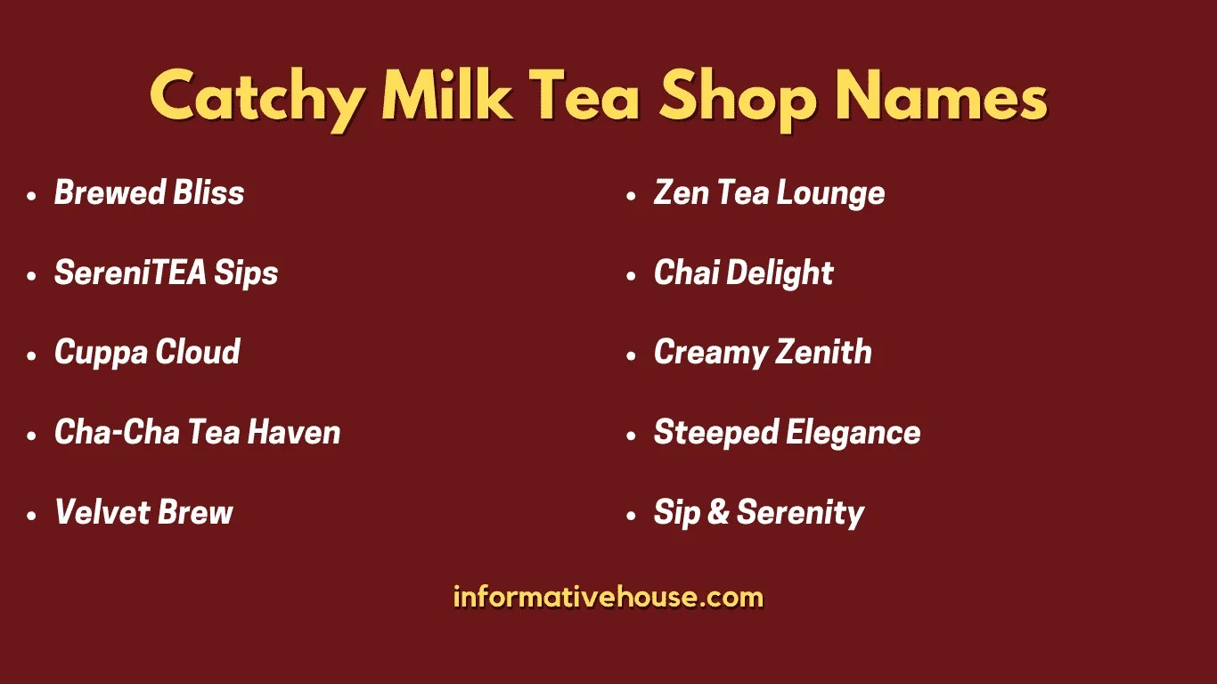 Unveiling Catchy Milk Tea Shop Names for Your Milk Tea Haven