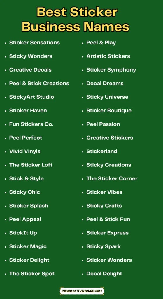 573+ Top Sticker Business Name Ideas for Your Creative Brand
