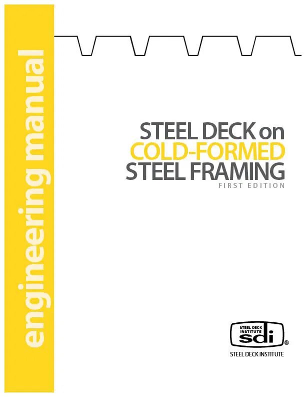 SDI Publishes Steel Deck on CFS Framing Design Manual Informed