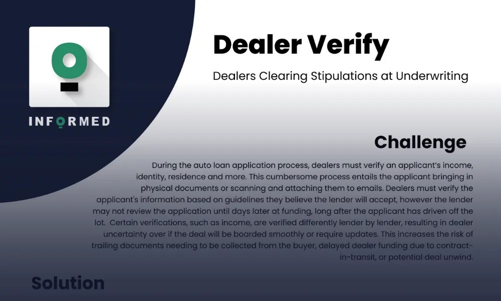 Dealer Verify Informed