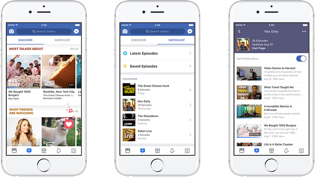 Facebook reveals Watch for video informitv