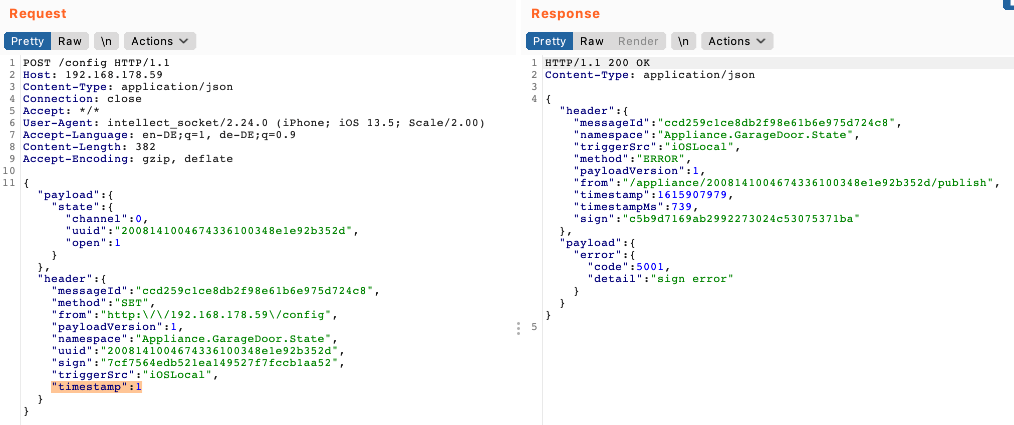 Meross Smart Wi-Fi Garage Door Opener analysis | InfoSec @ rm-it