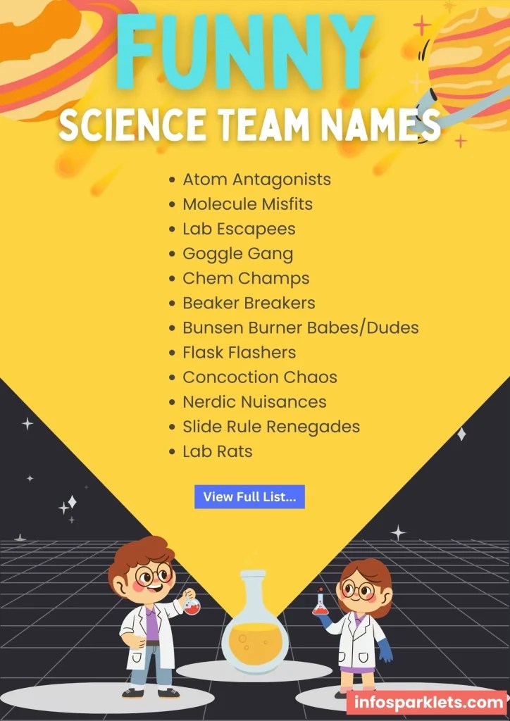390 Cool & Catchy Science Team Names to Stand Out from the Rest