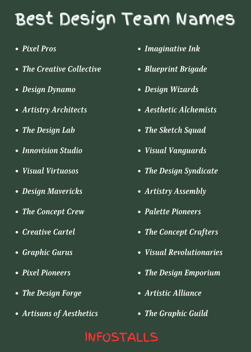 800+ Design Team Names For You Infostalls(07)