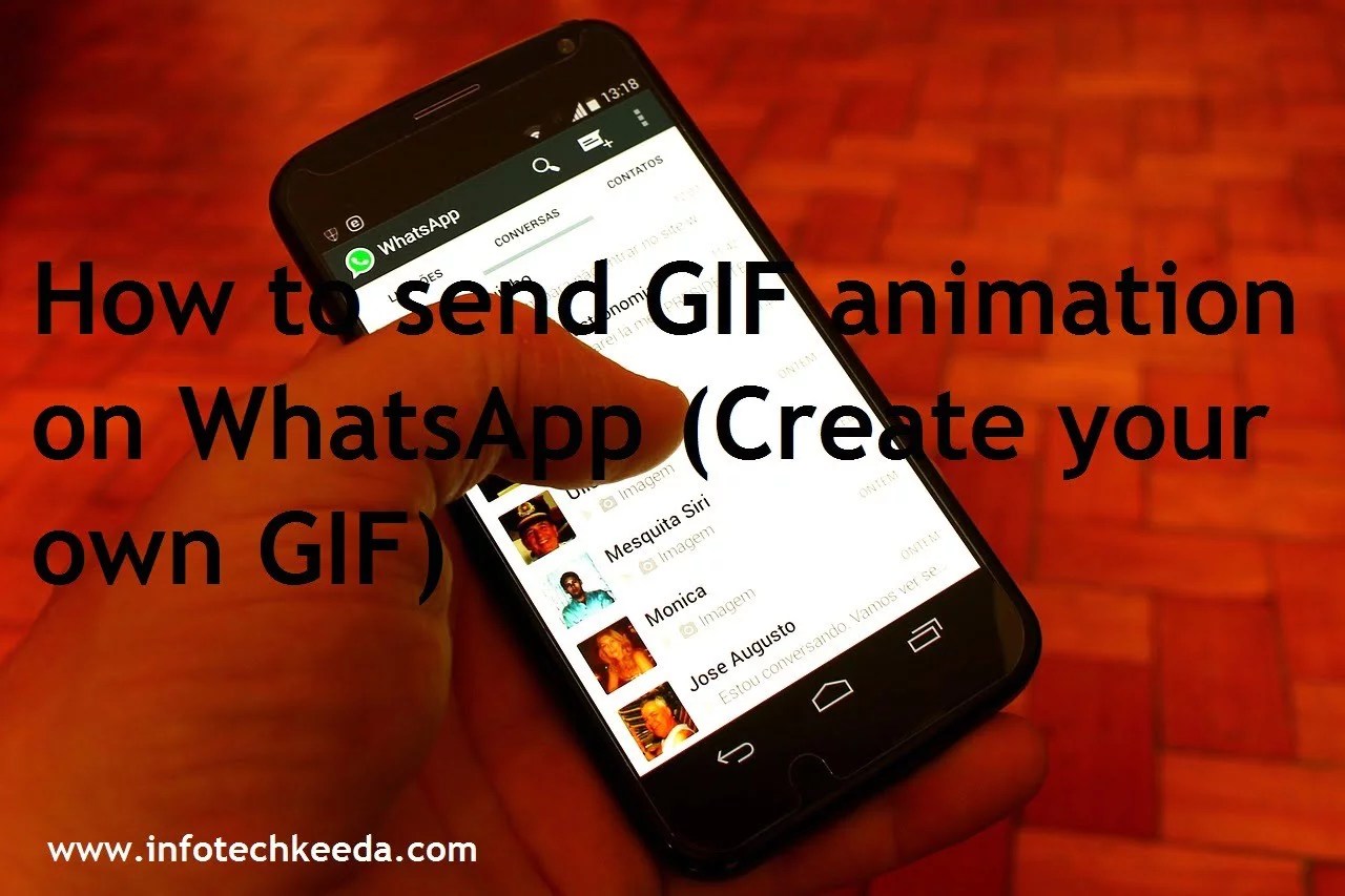 How to send GIF animation on WhatsApp (Create your own GIF) IT KEEDA