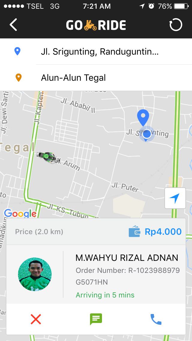 Pendaftaran Gojek Tegal