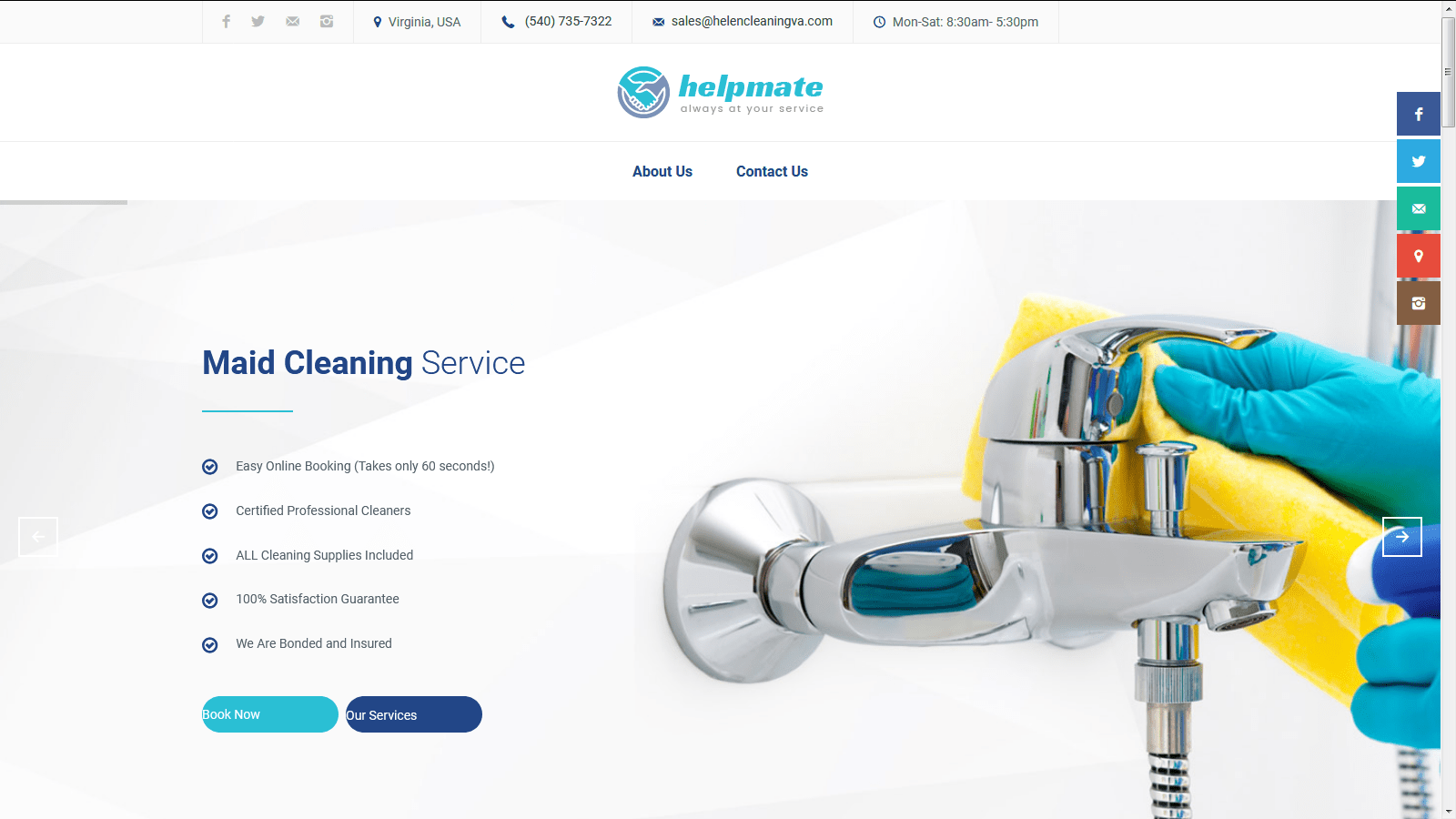 Helen Cleaning site Design  Hosting SEO Optimization